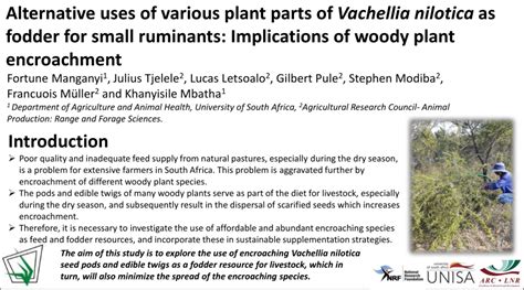 (PDF) Alternative uses of various plant parts of Vachellia nilotica as fodder for small ...