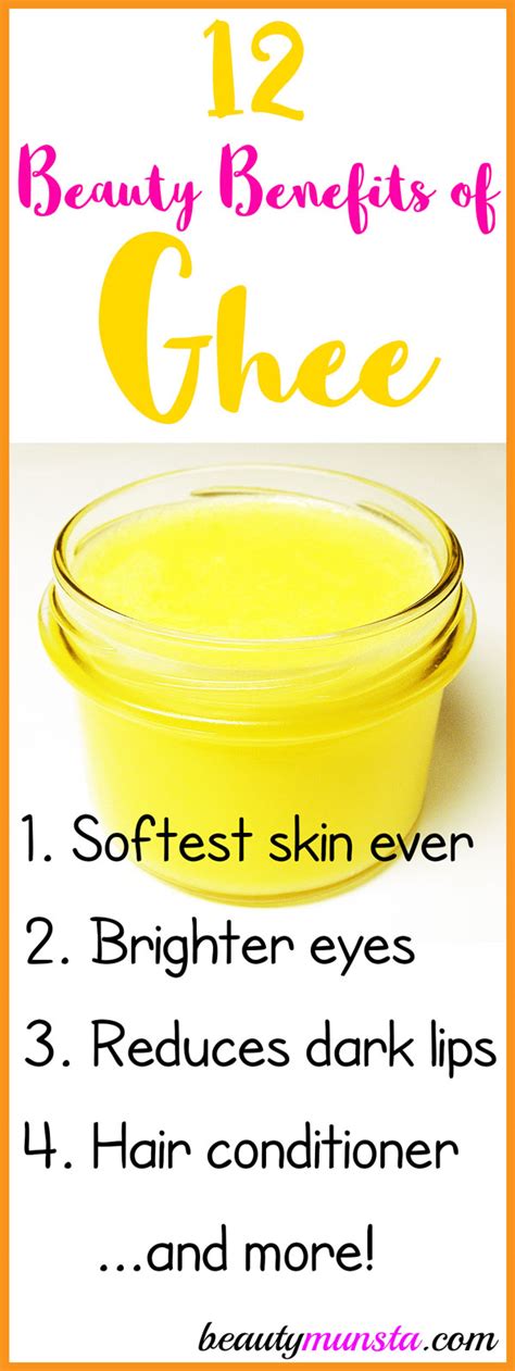 12 Gorgeous Beauty Benefits of Ghee for Skin, Hair & More - beautymunsta - free natural beauty ...