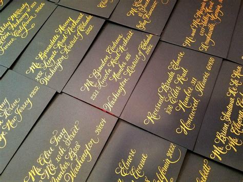 Wedding Calligraphy | Calligraphy by Jennifer | Nationwide Calligraphy | Gold inspiration ...