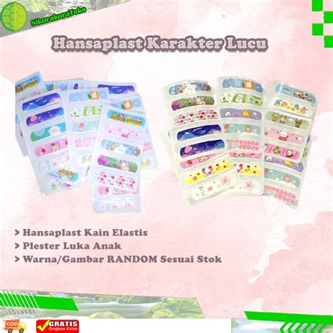 Jual (SKR) Plester Luka Karakter Plaster Korea Motif Kartun Handsaplast Handyplast Plester Lucu ...