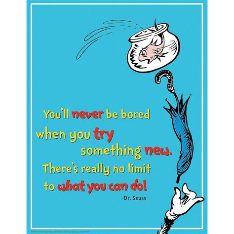 Dr. Seuss™ Try Something New Poster | Oriental Trading | Inspirational quotes for kids, Quotes ...