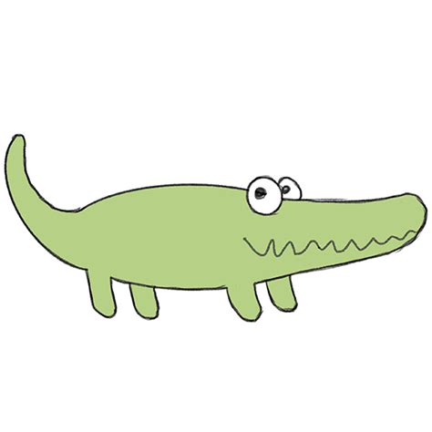 Cute Alligator Drawing