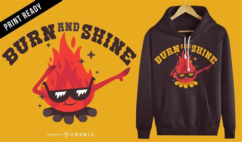 Campfire Fire T-shirt Design Vector Download