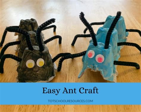 Easy Ant Craft your preschooler will love - totschoolresources.com