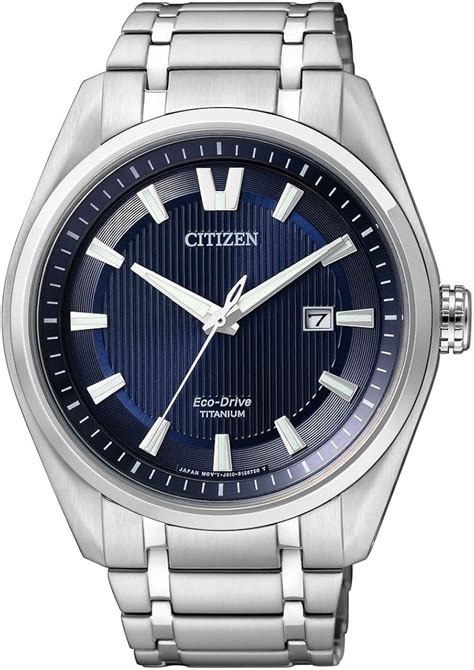 Amazon.com: Men's Citizen Eco-Drive Titanium Dress Watch AW1240-57L ...