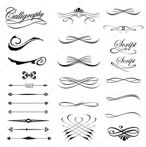 Calligraphy lines Stock Vector by ©Updraw 62582239