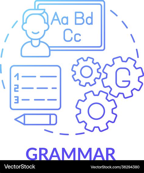 Grammar concept icon Royalty Free Vector Image