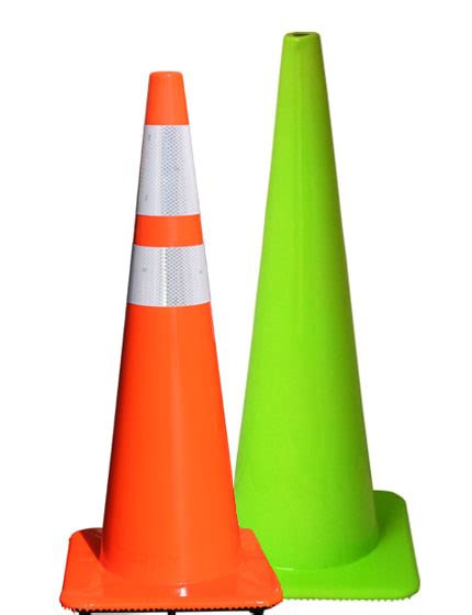 Orange Traffic Cones - Green Road Safety Cones | Traffic Safety Store