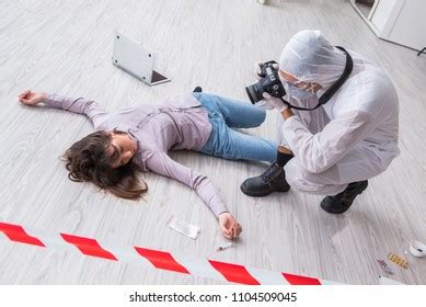 Forensic Investigator Crime Scene Investigating Woman Stock Photo 1104509045 | Shutterstock