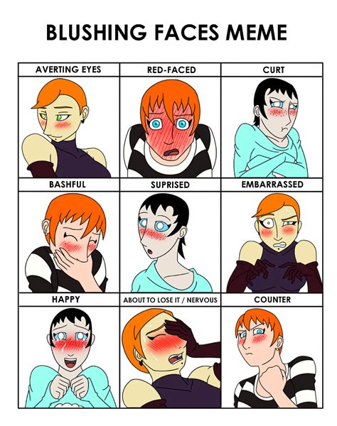 Blushing Faces Meme by Atomic-Chinchilla on DeviantArt