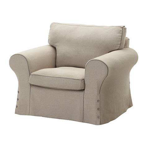 IKEA Ektorp Armchair COVER Chair Slipcover RISANE NATURAL Linen Blend Beige New