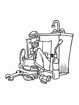 Plumber Coloring Pages sketch template