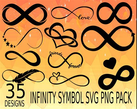 Infinity Symbol SVG PNG Design Bundle Stickers Design Pack Cricuit Designs, Infinity Love ...