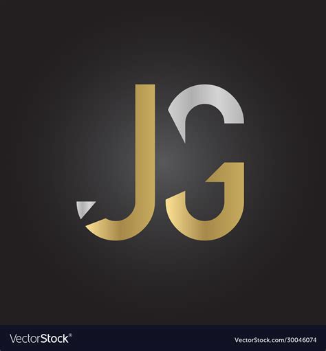 Creative letter jg logo design template initial Vector Image