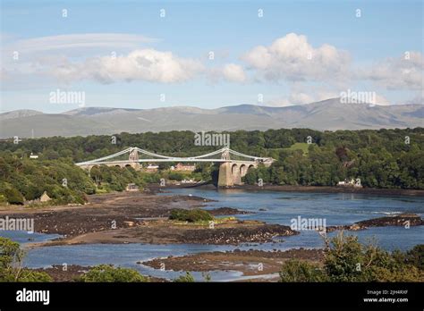 Menai Suspension Bridge, North Wales Stock Photo - Alamy