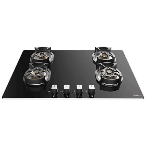 Buy Faber Nexus 4 Burner Toughened Glass Built-in Gas Hob (Brass Burner, IND HT784, Black ...