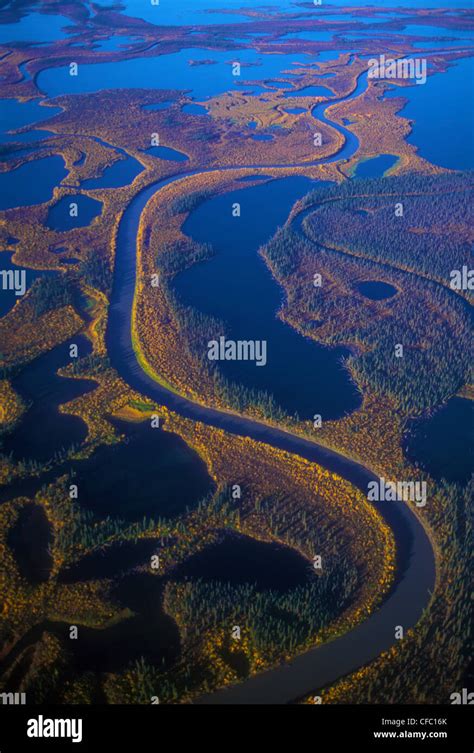 Mackenzie River Delta - Inuvik, NWT. (aerial Stock Photo - Alamy