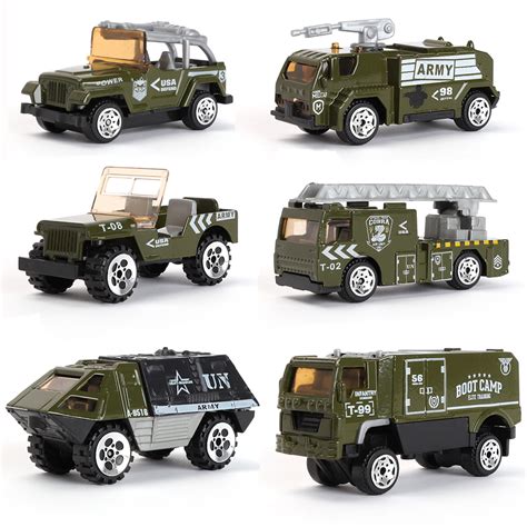 6 Types Diecast Mini Alloy Military Vehicle Playset Cars Model Alloy Army Tank | eBay