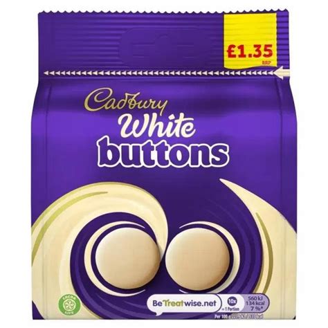 Cadbury White Chocolate Buttons 95g | Giant Bradley's Online Sweet Shop