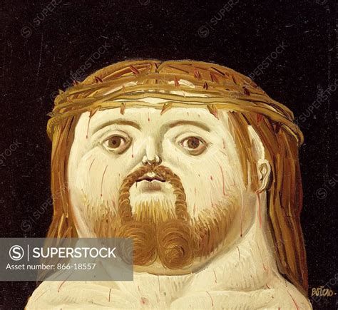 Head of Christ; Cabeza de Cristo. Fernando Botero (b.1932). Oil on ...