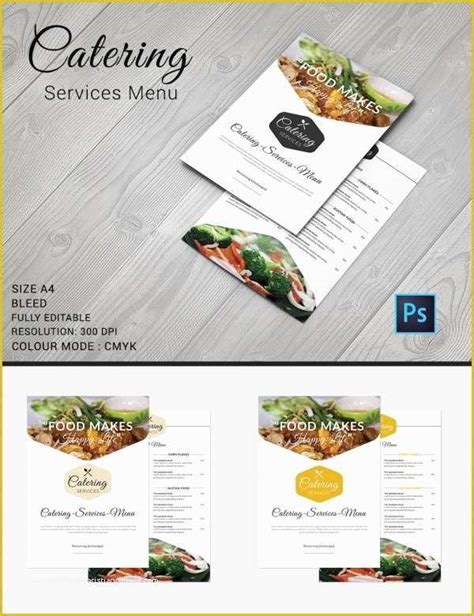 Catering Flyers Templates Free Of Catering Menu Template – 30 Free Psd ...