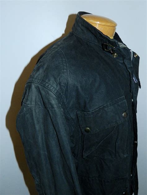 vintage waxed cotton field jacket black canvas EUROWEAR England oiled – Retro Trend Vintage