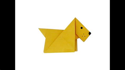 Easy Origami Dog - Tutorial - How to make an easy origami Dog - YouTube