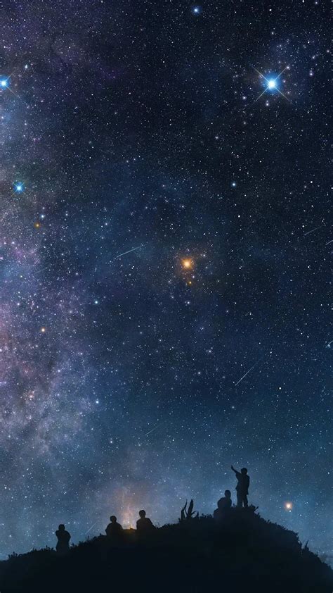 Starry Sky Mobile Full HD iPhone Wallpaper Background