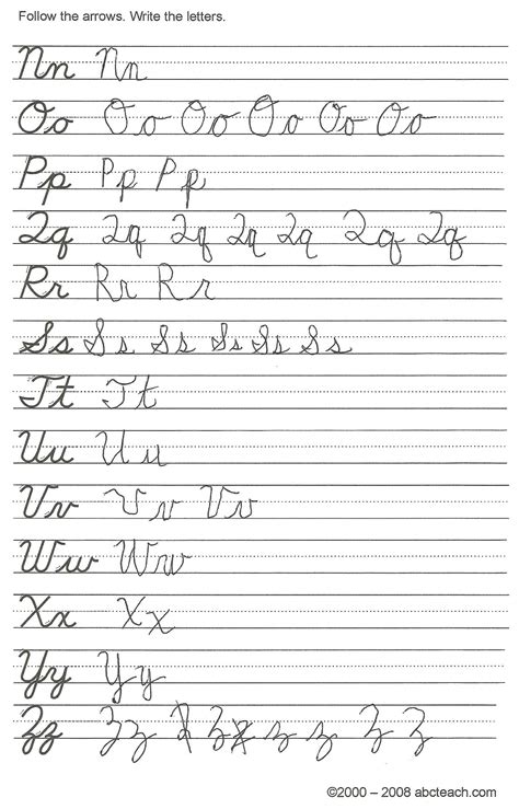 Cursive Alphabet Uk | AlphabetWorksheetsFree.com