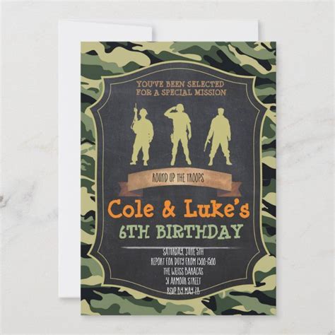 Army birthday party invitation | Zazzle.com | Army birthday parties ...