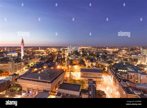 A night view of Birmingham city centre at night Stock Photo - Alamy