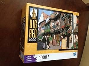 Amazon.com: Hasbro Big Ben 1000 Piece Puzzle - Ribeauville, Alsace, France: Toys & Games