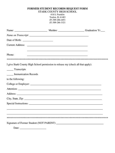 Stark Student Form - Fill Online, Printable, Fillable, Blank | pdfFiller