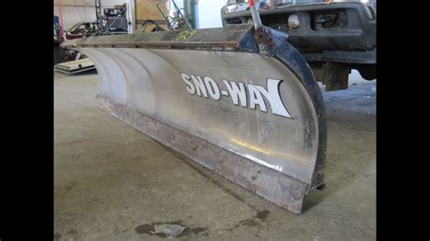 7 5' Sno Way snow plow with clear blade works great! 1829 SOLD. - YouTube