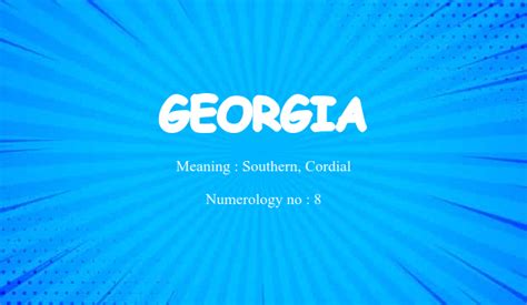 Georgia Name Meaning