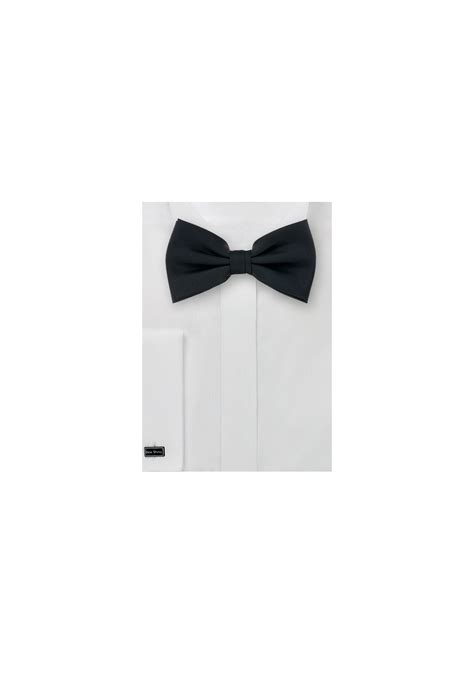 Black Bow Tie & Pocket Square | Cheap-Neckties.com