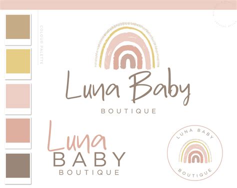 Luna Baby Logo Set • Macarons and Mimosas