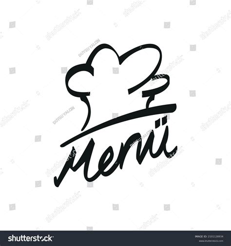 Menu Word Hand Drawn Lettering Cook Stock Vector (Royalty Free ...