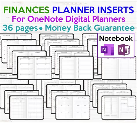 Onenote Digital Planner Templates Finance Template Finance - Etsy