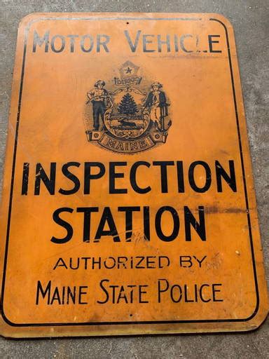 Maine Motor Vehicle Inspection Station Sign