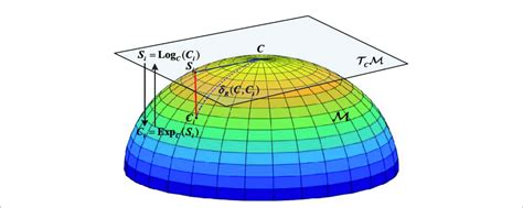 Riemannian manifold M and the local tangent space T CM at C. Log C (C i... | Download Scientific ...