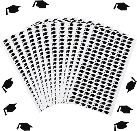 Amazon.com: 4410 Pcs Graduation Cap Stickers Black Graduation Hat Stickers Grad Cap Stickers ...