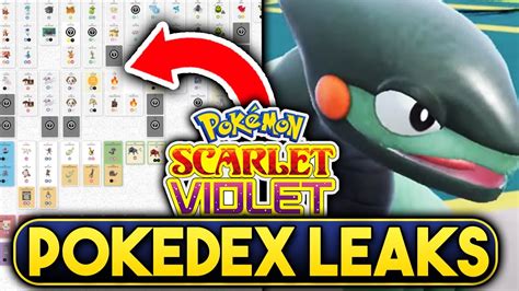 ALL NEW POKEMON LEAKED UPDATED! FULL GEN 9 POKEDEX LEAKS! Pokemon Scarlet & Violet Leaks! - YouTube