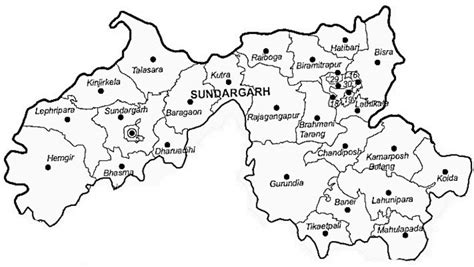 Map of Sundargarh district showing study sites. | Download Scientific Diagram