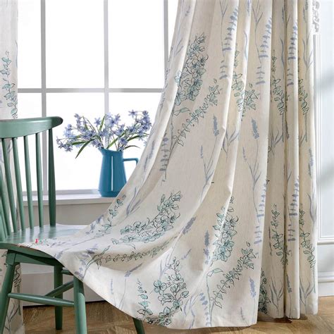 Natural Linen Teal Blue Sage Blackout Lined Curtains 2 Panel Drapes ...