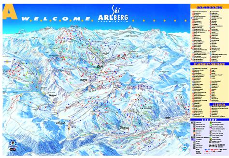 St Anton Region Ski map - St Anton am Arlberg Austria • mappery