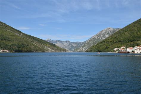 Boka Kotorska Bay in Montenegro. Stock Image - Image of light, clouds ...