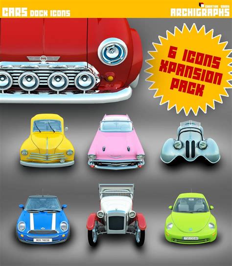 Vintage car icons II : another set of six cars