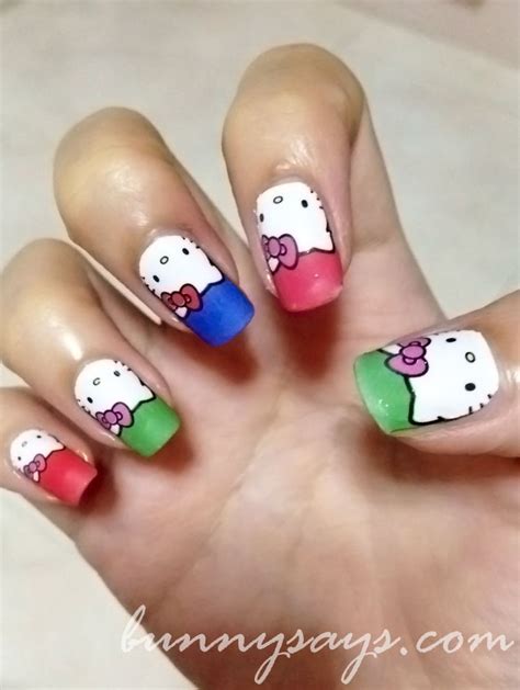 Hello Kitty Nail Decal Stickers | Hello kitty nails, Hello kitty nails ...