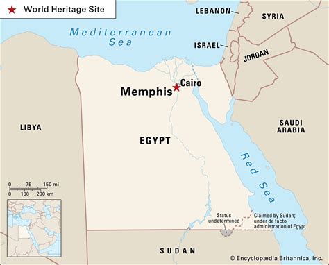 Memphis Egypt Map, Facts and History